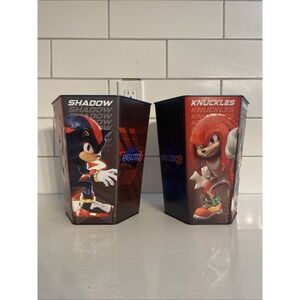 2 Regal Exclusive SONIC The Hedgehog 3 Popcorn Bucket Tin Two‎